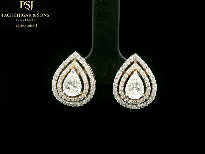 Pear Shape Diamond Stud Earrings