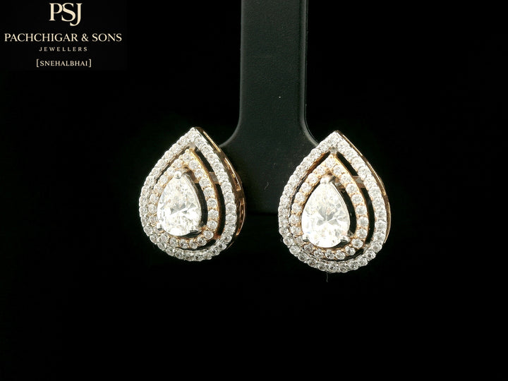Pear Shape Diamond Stud Earrings