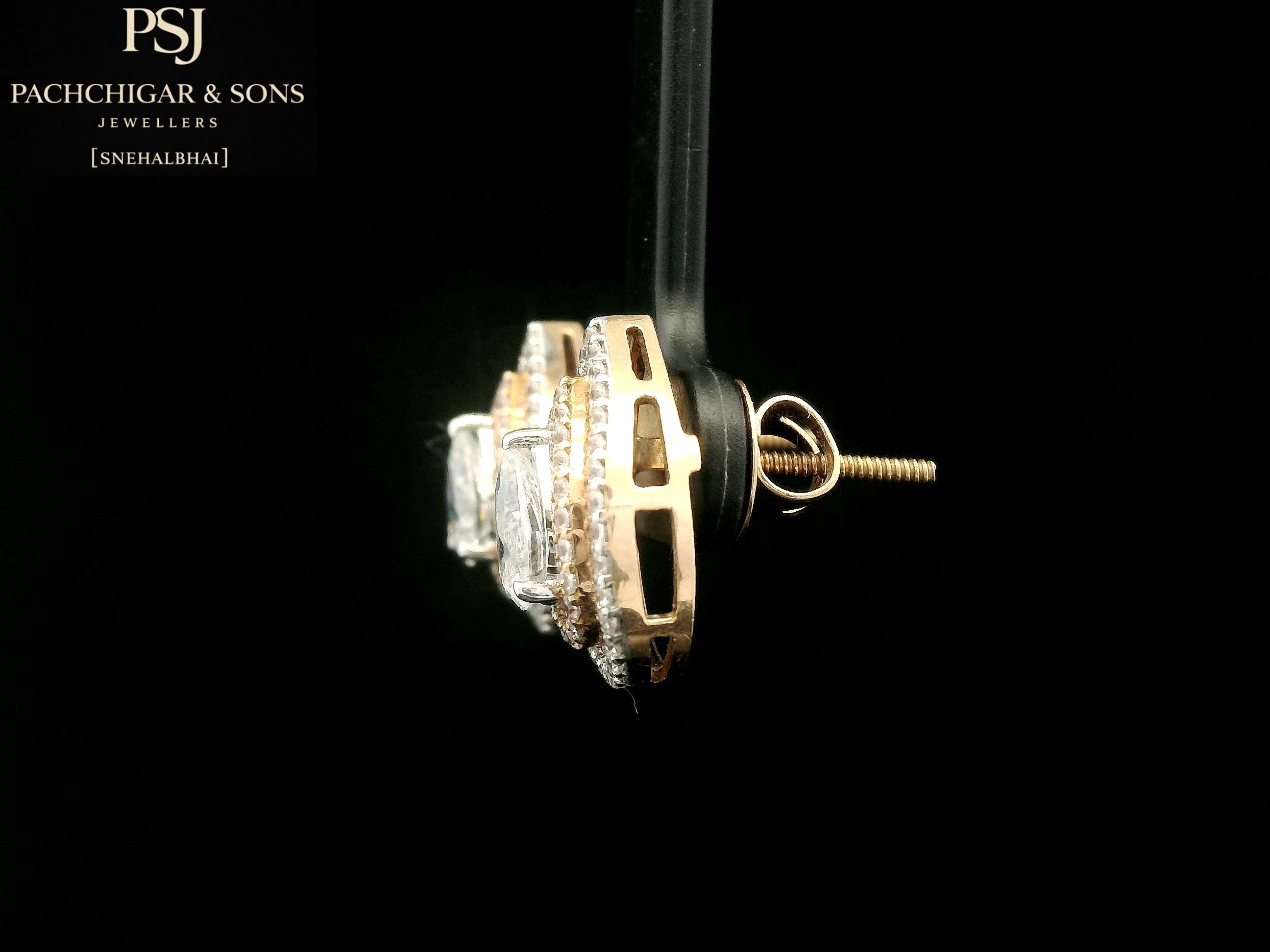 Pear Shape Diamond Stud Earrings
