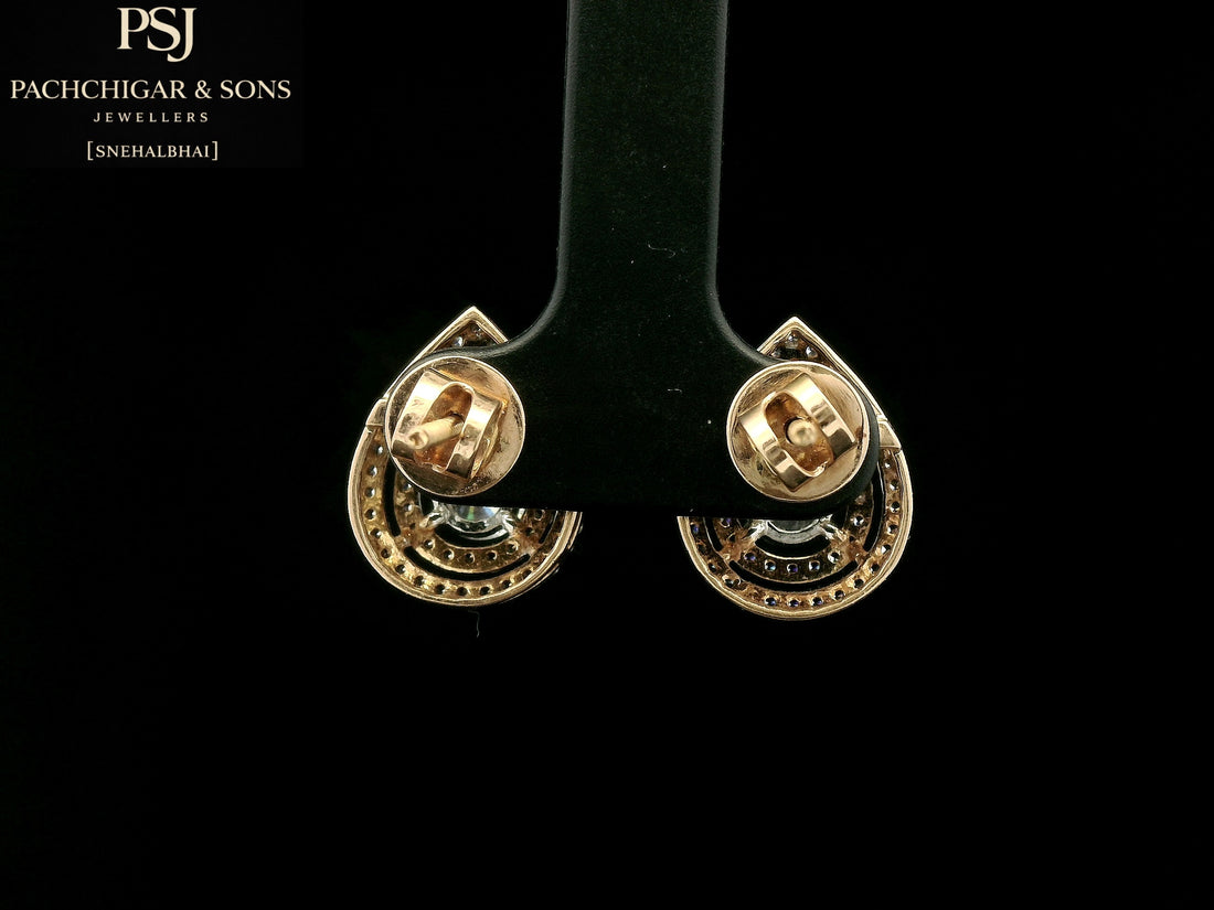 Pear Shape Diamond Stud Earrings