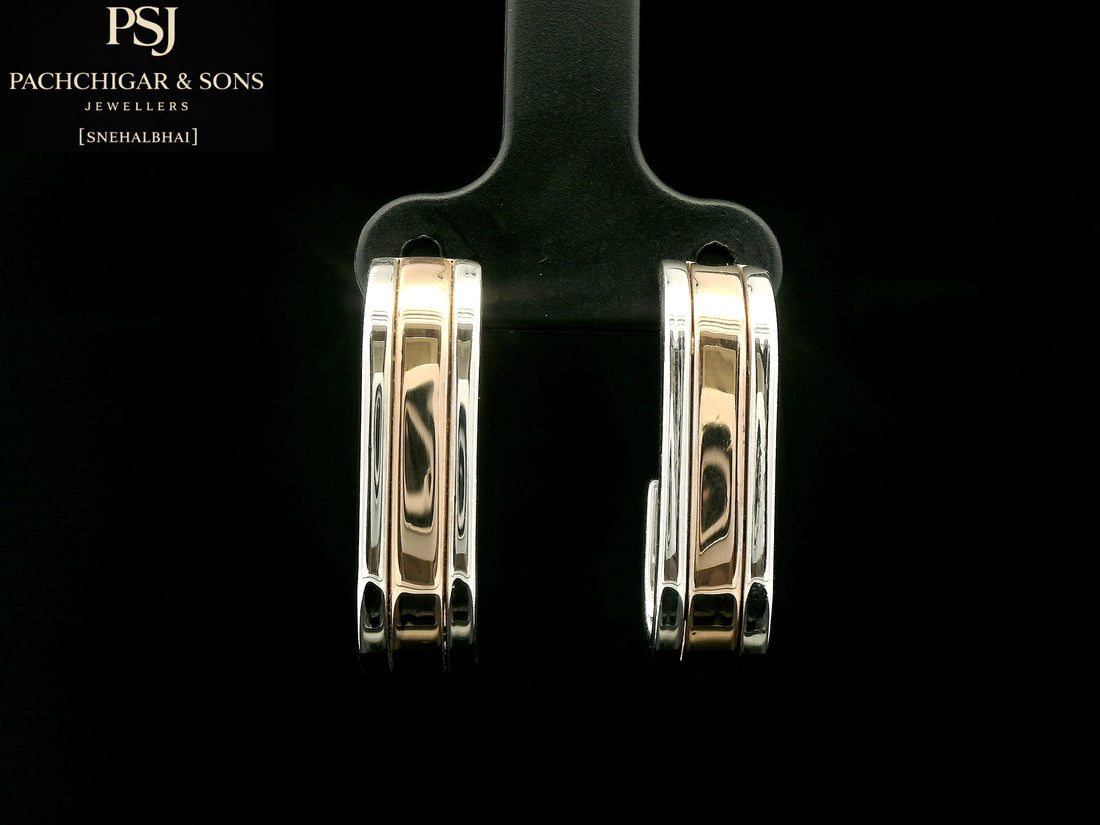 Two Tone Hoop Earrings