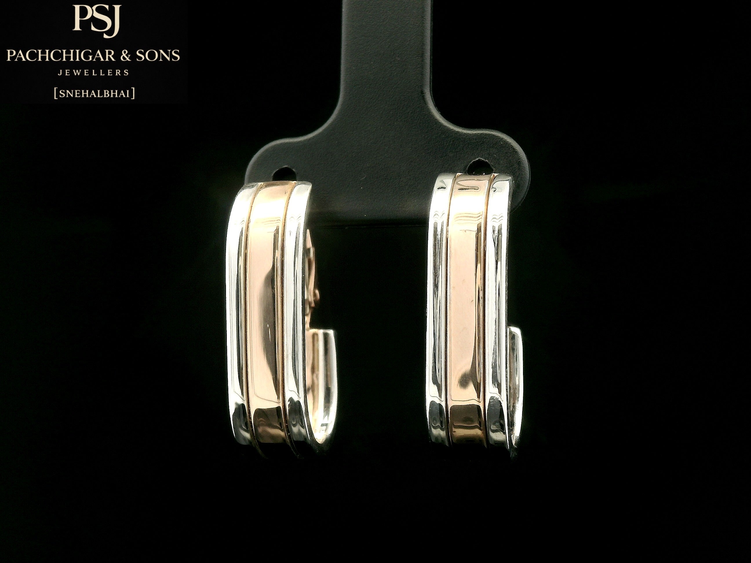 Two Tone Hoop Earrings