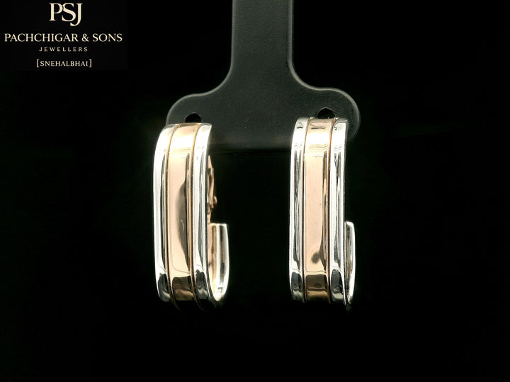 Two Tone Hoop Earrings