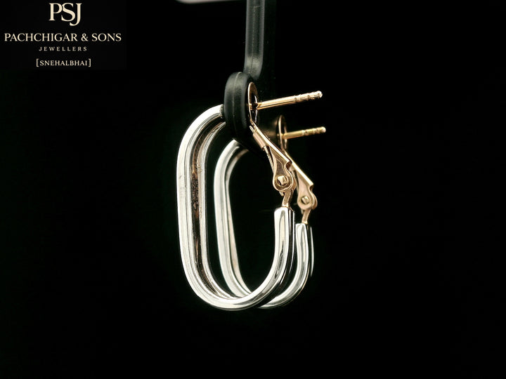 Two Tone Hoop Earrings