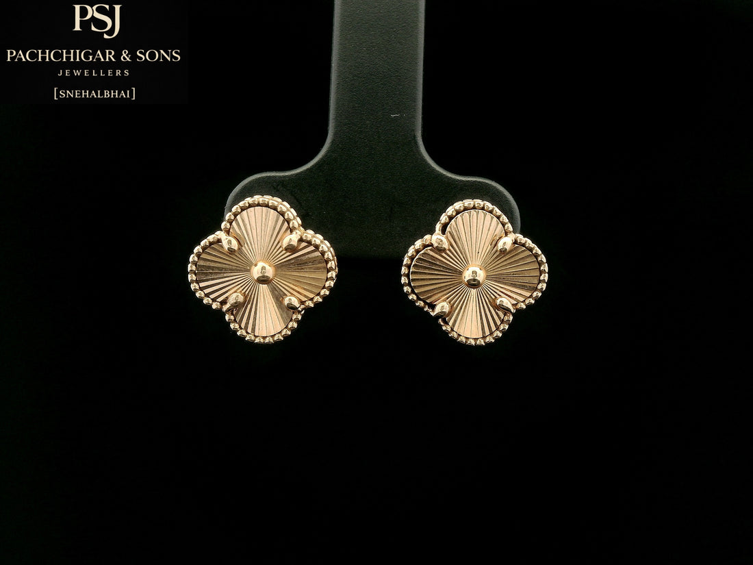 Floral Clover Stud Earrings