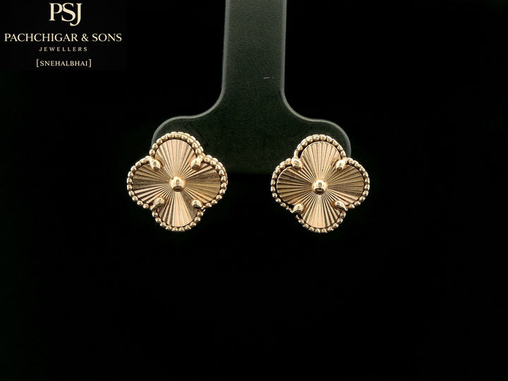 Floral Clover Stud Earrings
