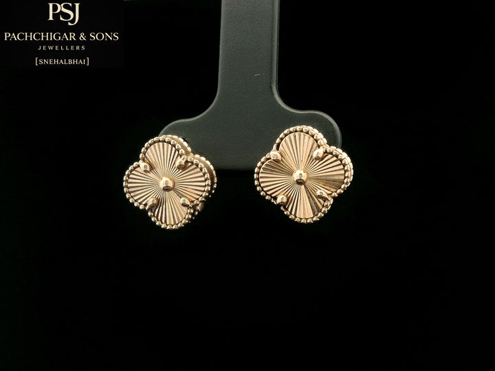 Floral Clover Stud Earrings