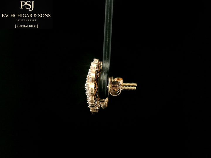 Floral Diamond Stud Earrings