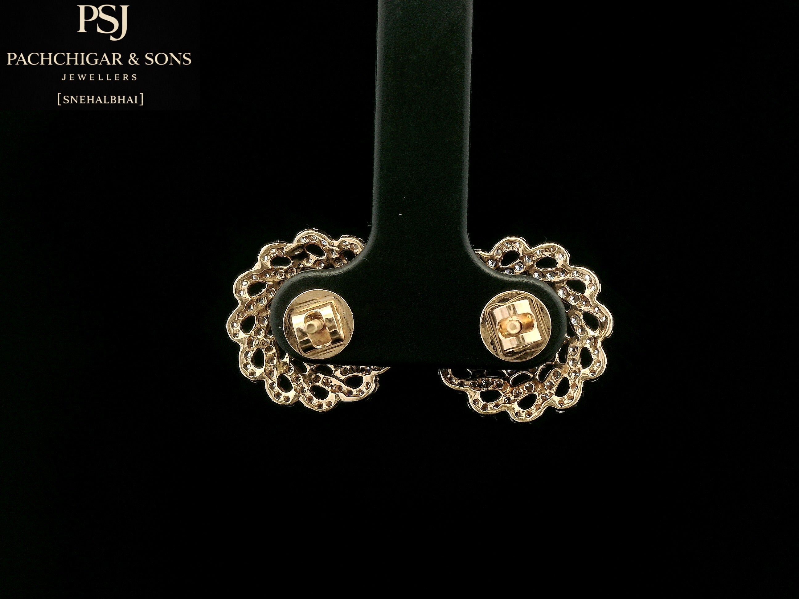Floral Diamond Stud Earrings