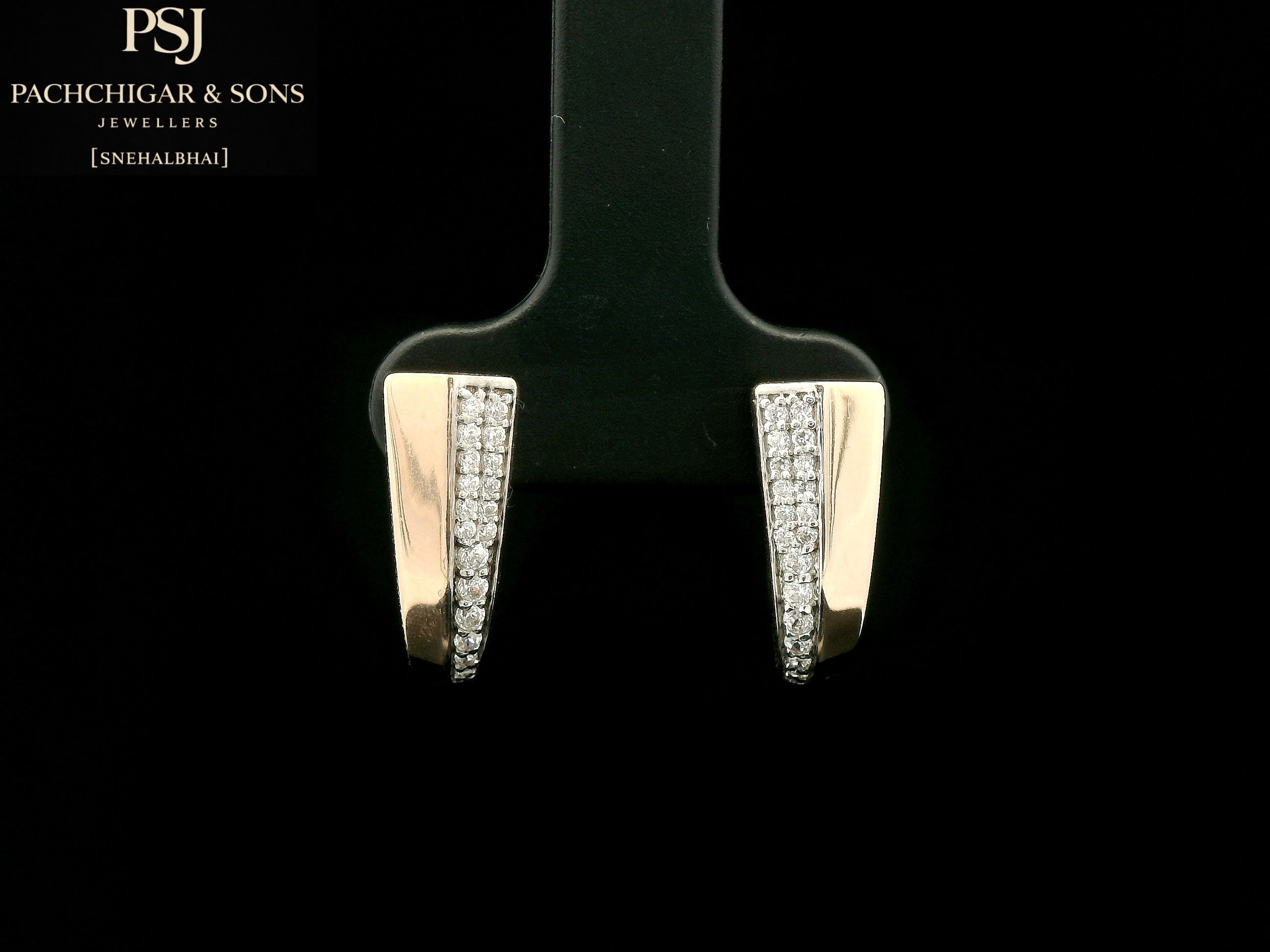Diamond Accent Huggie Earrings
