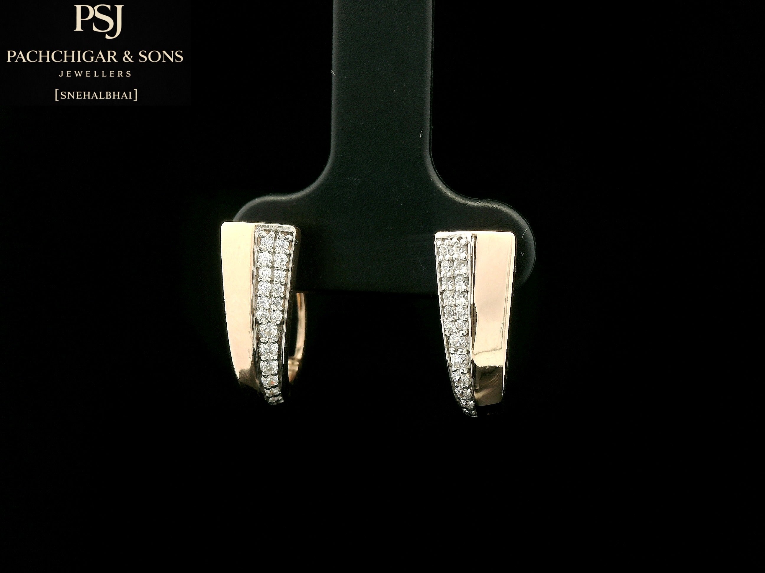 Diamond Accent Huggie Earrings