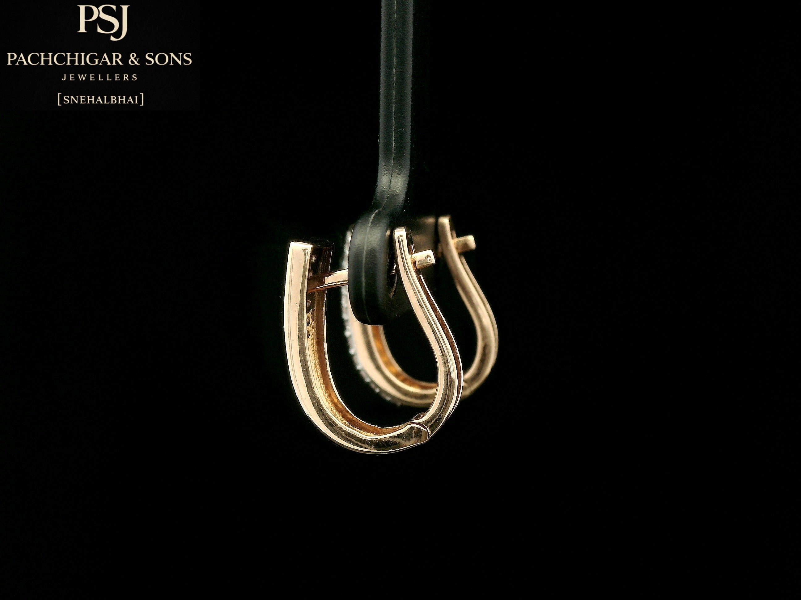 Diamond Accent Huggie Earrings