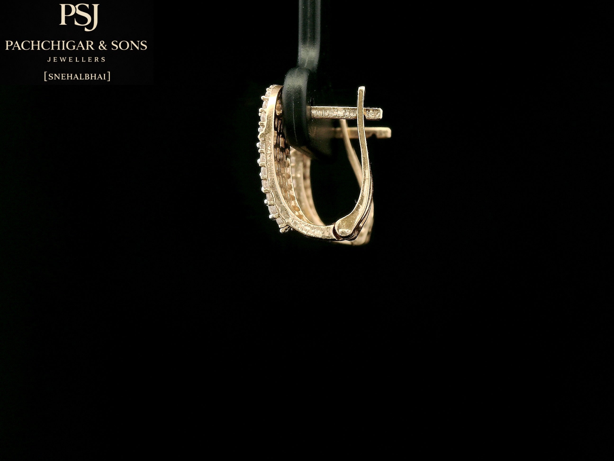 Diamond Mesh Hoop Earrings