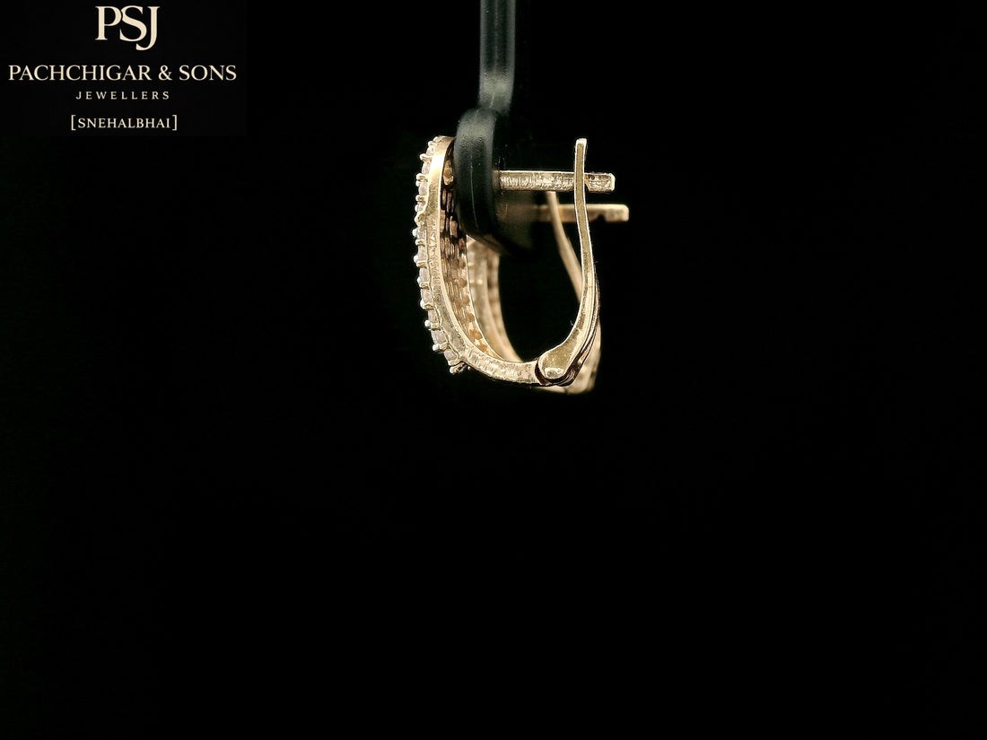 Diamond Mesh Hoop Earrings
