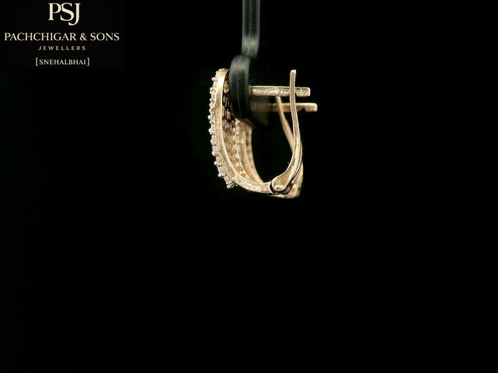 Diamond Mesh Hoop Earrings