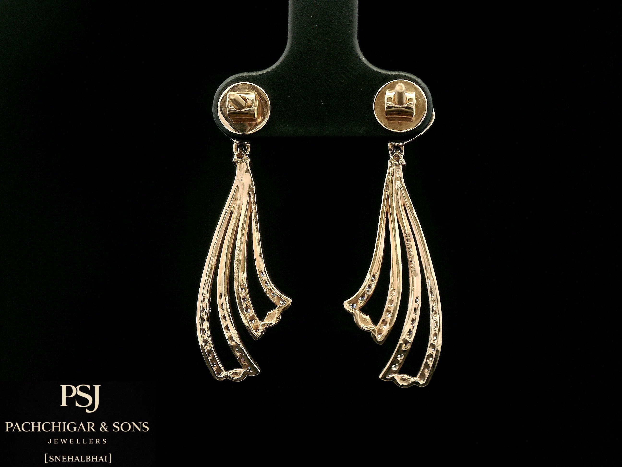 Diamond Tassel Drop Earrings