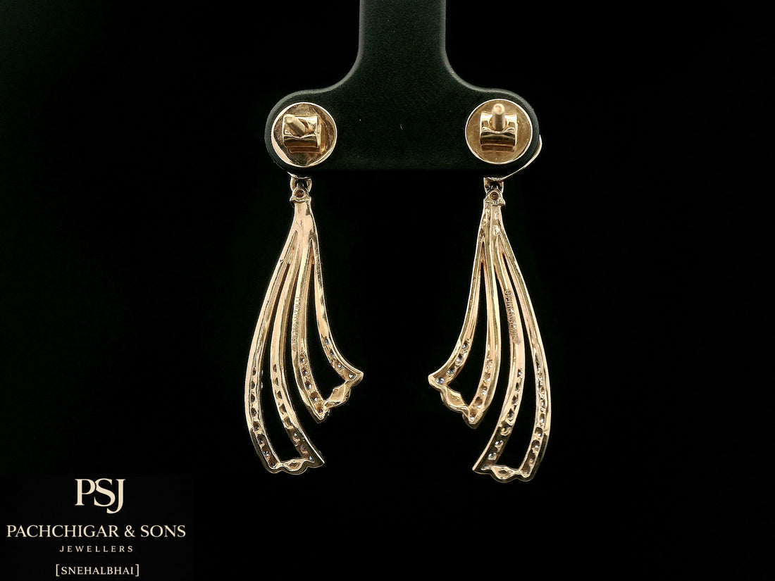 Diamond Tassel Drop Earrings