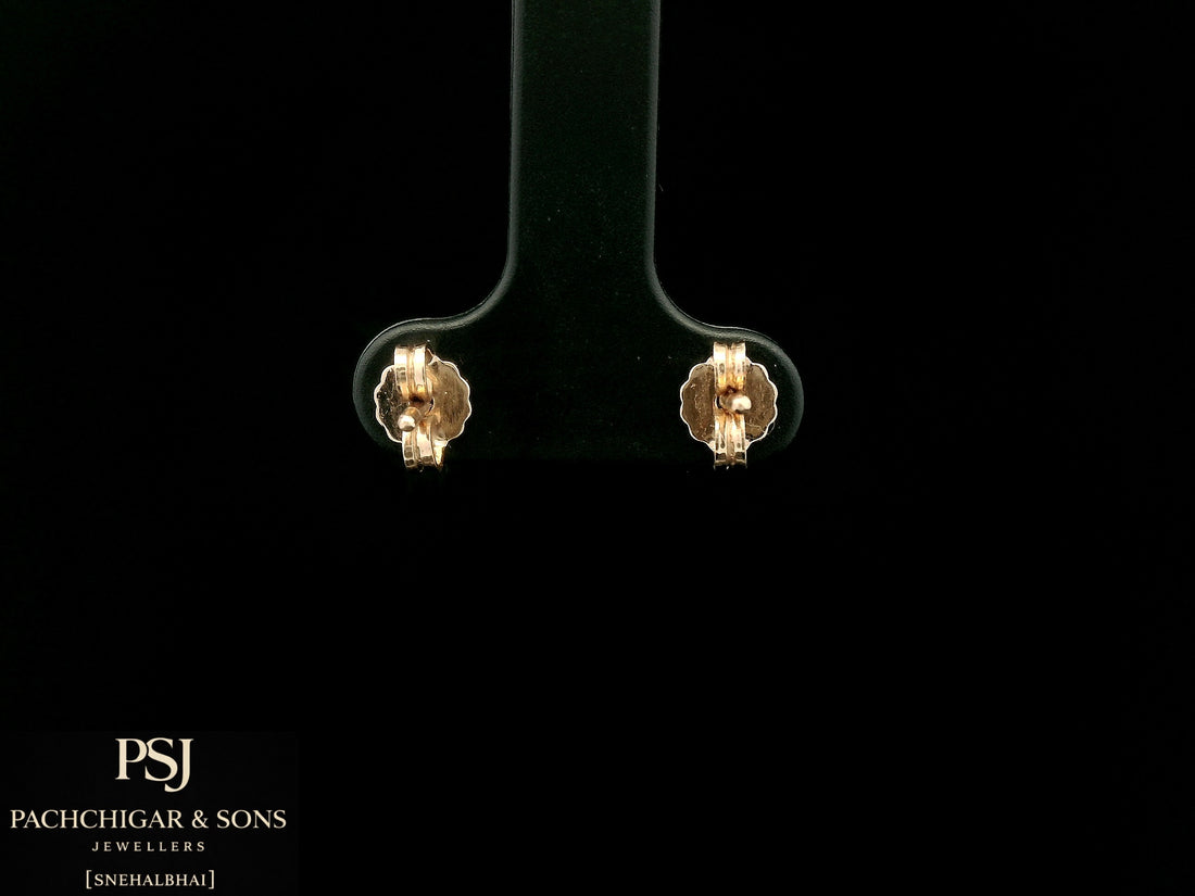 Cushion Cut Aqua Stone Stud Earrings