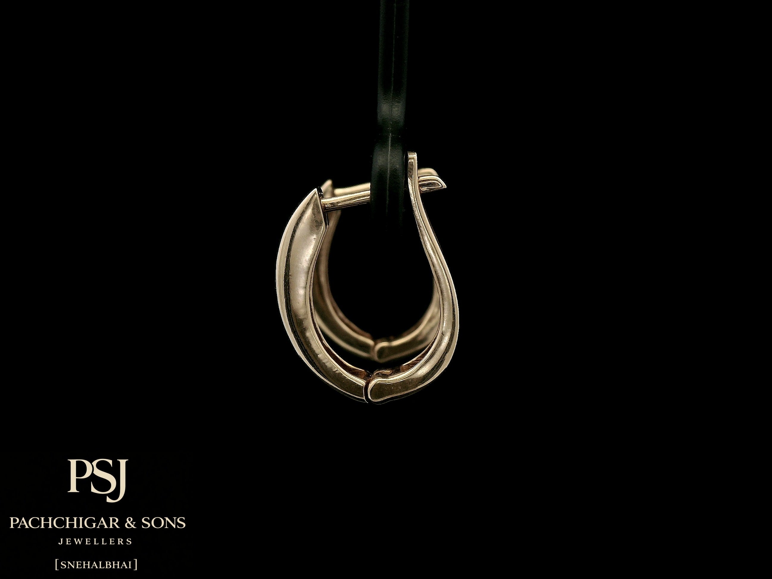 Minimalist Diamond Hoop Earrings in Rose Gold