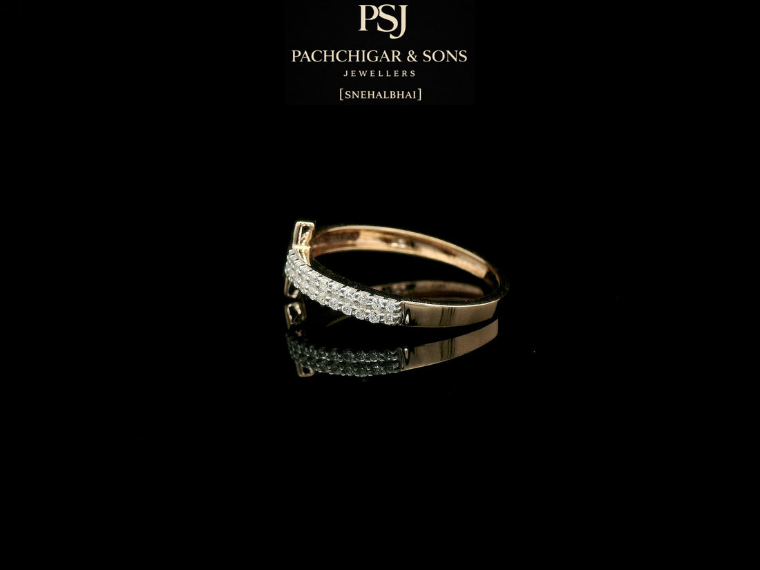 Modern T Shape Diamond Ring