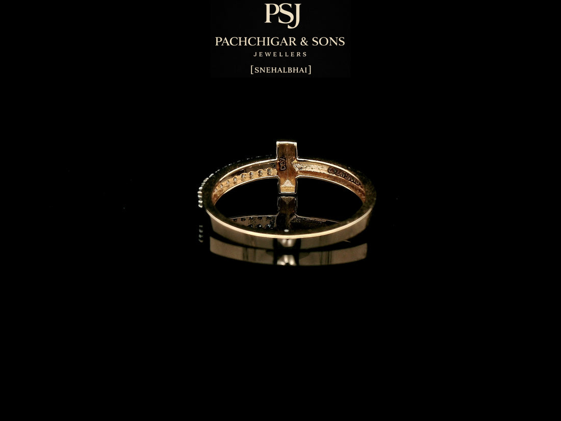 Modern T Shape Diamond Ring
