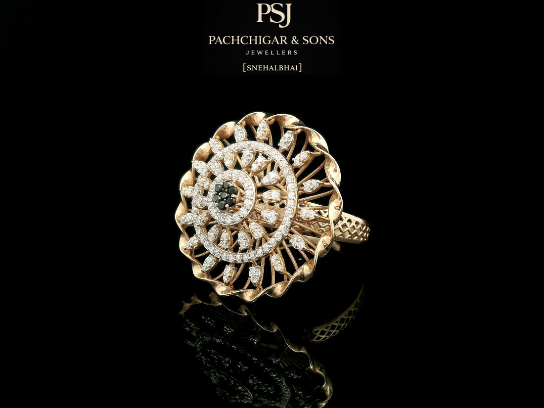 Vintage Circular Diamond Statement Ring