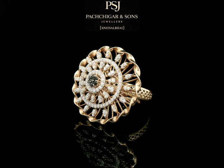 Vintage Circular Diamond Statement Ring