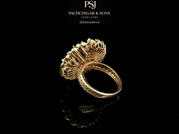 Vintage Circular Diamond Statement Ring