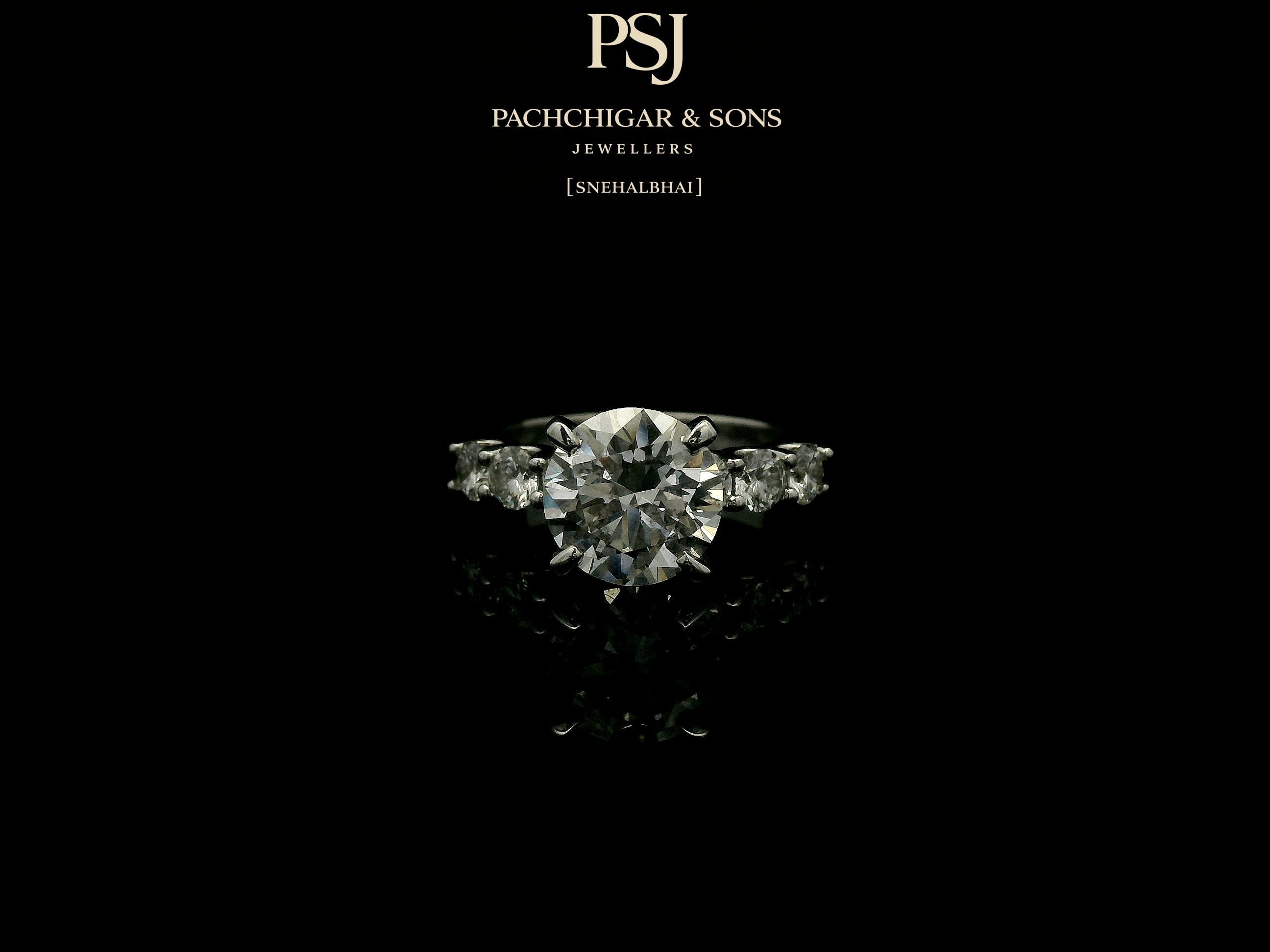 Classic Oval Solitaire Diamond Ring with Side Stone Accents
