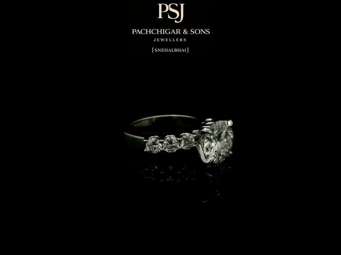 Classic Oval Solitaire Diamond Ring with Side Stone Accents
