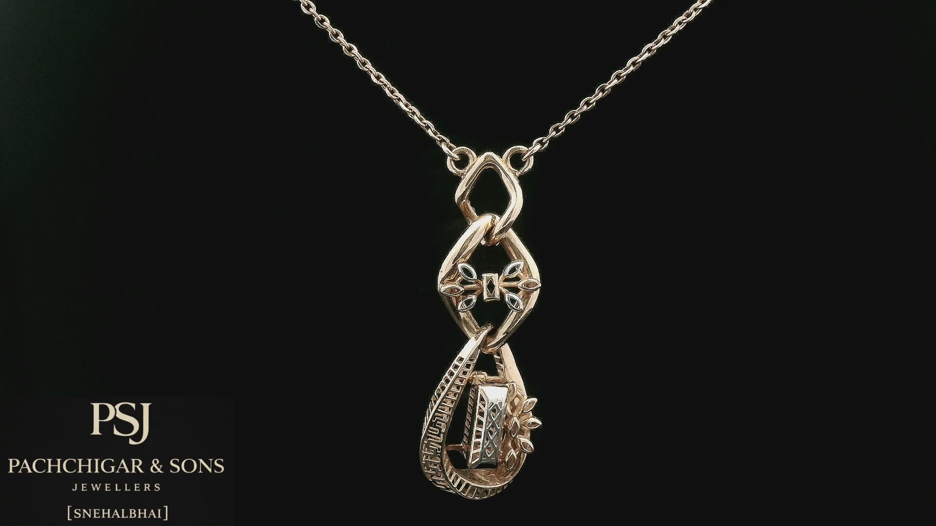 Elegant Infinity Floral Pendant Necklace