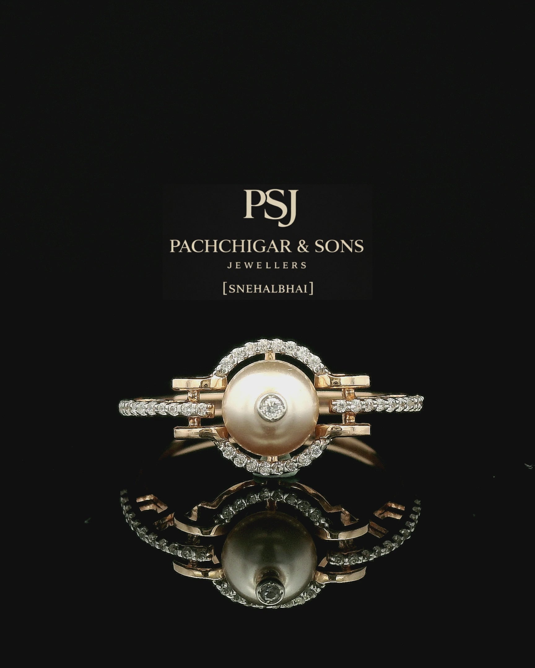 Elegant Pearl and Diamond Halo Bracelets in Gold