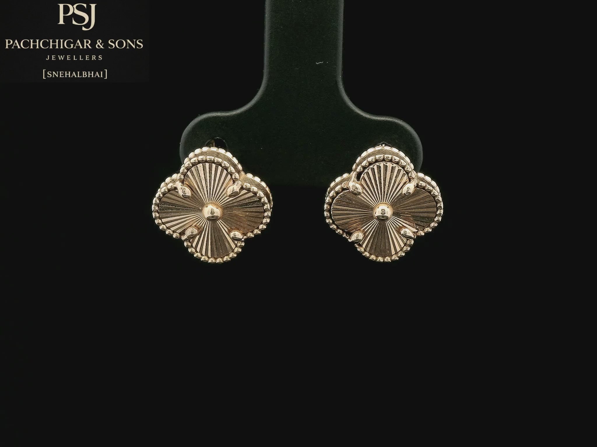 Floral Clover Stud Earrings