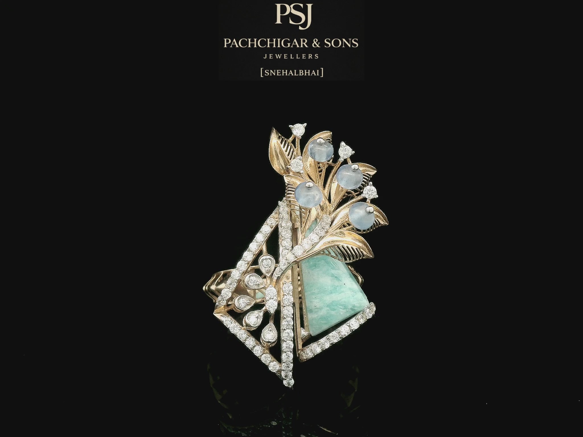Nature Inspired Gemstone Designer Ring